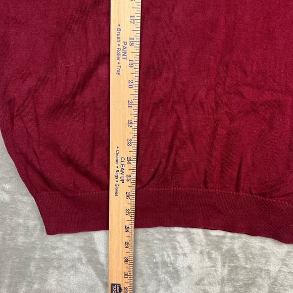 Jos A Bank Traveler XXL Red 1/4 Zip Pullover Sweater Long Sleeve - Picture 5 of 7